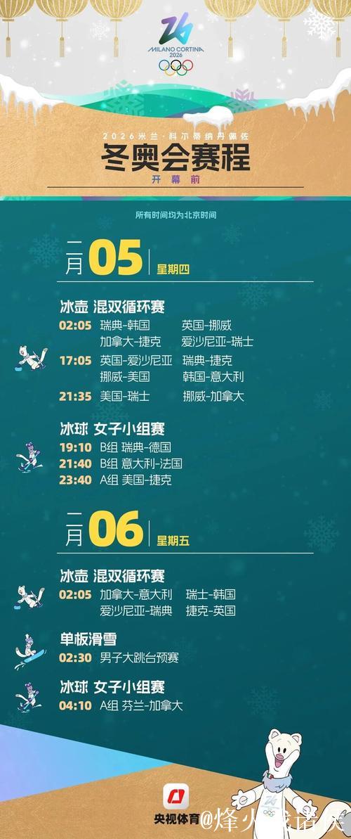 冬奥会赛程一览！收藏指南，春节观赛不迷茫！